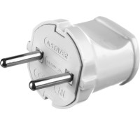 Прямая вилка MAXElectro, белая, 6 А/220 В, 1300 Вт STAYER 55150-W