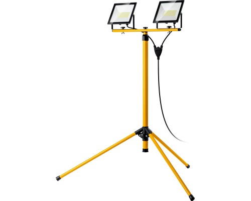 Светодиодный прожектор на штативе LED-MAX, 2x50 Вт, 6500 К, IP 65, 1.6 м STAYER 56925-2-50