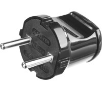 Прямая вилка MAXElectro, черная 6 А/220 В, 1300 Вт STAYER 55150-B