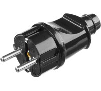 Прямая вилка MAXElectro, черная, 16 А/220 В, 1300 Вт STAYER 55160-B