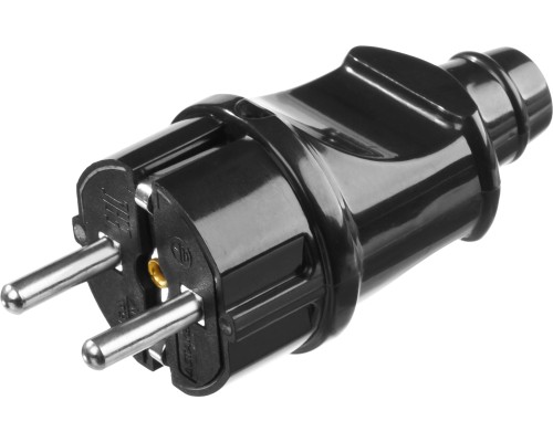 Прямая вилка MAXElectro, черная, 16 А/220 В, 1300 Вт STAYER 55160-B