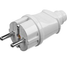 Прямая вилка MAXElectro, белая, 16 А/220 В, 1300 Вт STAYER 55160-W