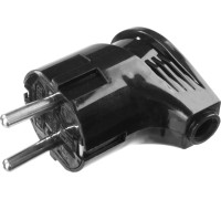 Угловая вилка MAXElectro, черная, 16 А/220 В, 1300 Вт STAYER 55161-B