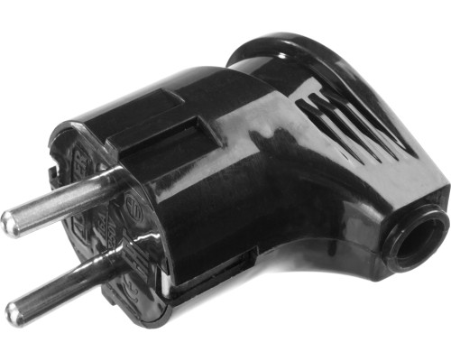 Угловая вилка MAXElectro, черная, 16 А/220 В, 1300 Вт STAYER 55161-B