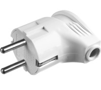 Угловая вилка MAXElectro, белая, 16 А/220 В, 1300 Вт STAYER 55161-W