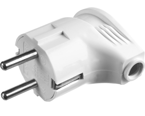 Угловая вилка MAXElectro, белая, 16 А/220 В, 1300 Вт STAYER 55161-W