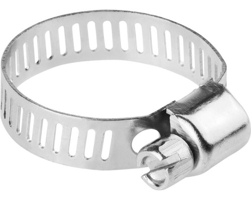 Хомут стальной 18-25 мм, просечная лента 8 мм, цинк, 5 шт STAYER 3780-18-25_z01