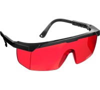 Защитные очки OPTIMA открытого типа, красные, моностекло с дополнительной боковой защитой STAYER 2-110457_z01