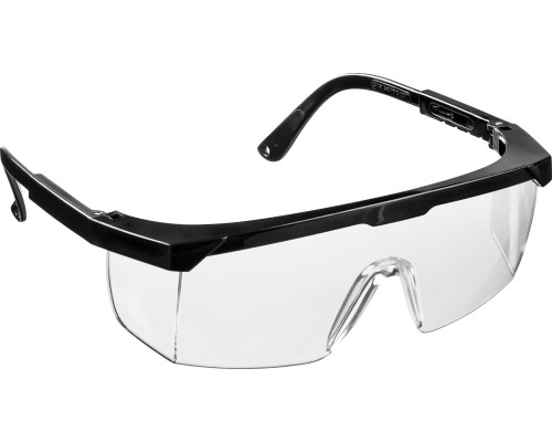 Защитные очки OPTIMA открытого типа, прозрачные, моностекло с дополнительной боковой защитой STAYER 2-110451_z01
