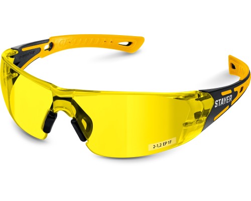 Защитные очки с двухкомпонентными дужками MX-9, открытого типа, желтые STAYER 110491
