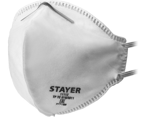 Фильтрующая полумаска F-80, класс защиты FFP1, плоская STAYER 11112_z01