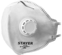 Фильтрующая полумаска с клапаном выдоха FV-80, класс защиты FFP1, плоская STAYER 11113_z01
