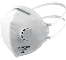 Фильтрующая полумаска с клапаном выдоха FV-95, класс защиты FFP2, плоская STAYER 11113-2_z01