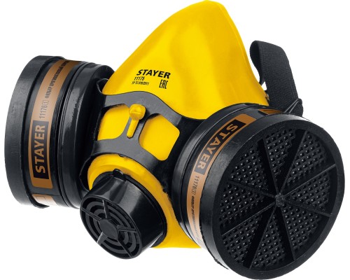 Респиратор противогазовый HF-6000, два фильтра A1 в комплекте STAYER 11175_z01