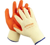 Перчатки с рельефным латексным покрытием особопрочные противоскользящие 10 класс HARD PRO, L-XL STAYER 11407-XL