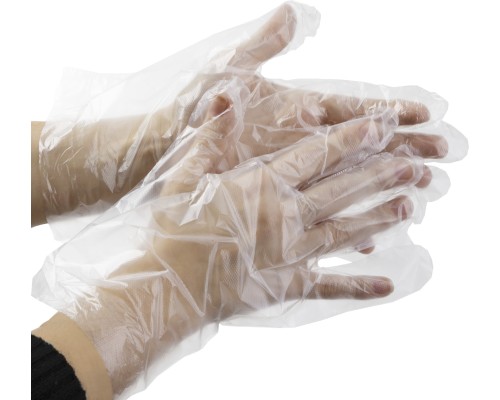 Одноразовые перчатки универсальный размер, 20 шт, полиэтиленовые STAYER 1150-H20_z01