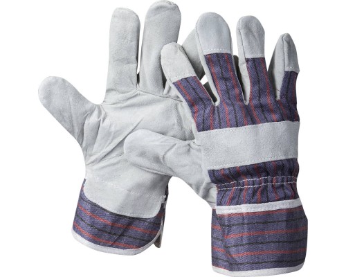 Рабочие перчатки MASTER XL (10), комбинированные кожаные из спилка STAYER 1130-XL