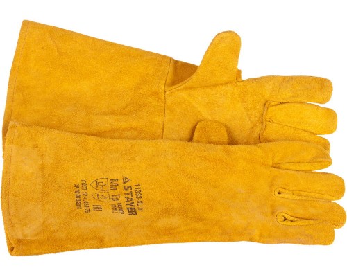 Термостойкие краги PROFI 400 мм, XL (10), с подкладкой, спилковые, для сварки и тяжелых механических работ STAYER 11333-XL_z01