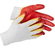 Х/б перчатки с двойным латексным обливом повышенная износостойкость EXPERT-2, S-M STAYER 11409-S