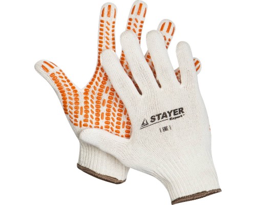 Перчатки с мягким покрытием "протектор" из ПВХ-геля увеличенная площадь покрытия противоскользящие TRACK, L-XL STAYER 11401-XL