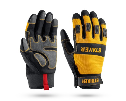 Комбинированные перчатки для тяжелых механических работ STRIKER р.XL (10) STAYER 11410-XL