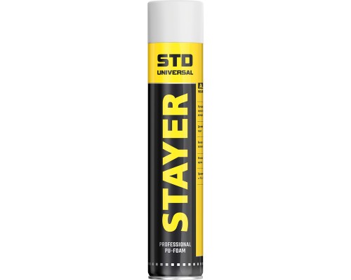 Монтажная пена STD, 750 мл, адаптерная, выход до 35 л STAYER 41133