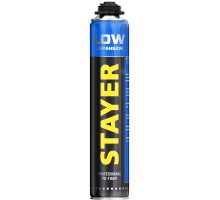 Монтажная пена LOW EXPANSION, 800 мл, пистолетная, выход до 50 л, всесезонная, с низким вторичным расширением STAYER 41136