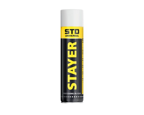 Монтажная пена STD 500 мл, адаптерная, выход до 10 л STAYER 41130_m