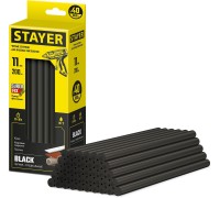 Клеевые стержни Black, черные, 11x200 мм, 40 шт STAYER 2-06821-D-S40