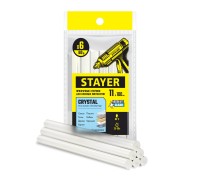 Универсальные клеевые стержни Professional Cristal, 1x100 мм, 6 шт, прозрачные STAYER 0682-H6