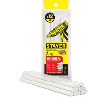 Универсальные клеевые стержни Professional Universal, 7x150 мм, 12 шт, прозрачные STAYER 06817-12