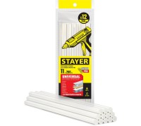 Универсальные клеевые стержни Professional Universal, 11x200 мм, 12 шт, прозрачные STAYER 06821-12
