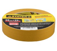 Двухсторонняя клейкая лента 38 мм, 25 м, на полипропиленовой основе STAYER 1221-38-25