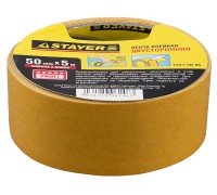 Двухсторонняя клейкая лента 50 мм, 5 м, на полипропиленовой основе STAYER 1221-50-05