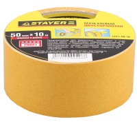 Двухсторонняя клейкая лента 50 мм, 10 м, на полипропиленовой основе STAYER 1221-50-10