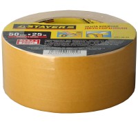 Двухсторонняя клейкая лента 50 мм, 25 м, на полипропиленовой основе STAYER 1221-50-25