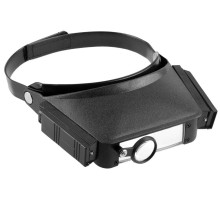 Лупа изменяемое увеличение, с креплением на голову, с подсветкой STAYER 40520-2