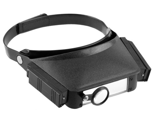 Лупа изменяемое увеличение, с креплением на голову, с подсветкой STAYER 40520-2