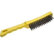 Щетка проволочная 5 рядов, пластмассовая рукоятка, стальная STAYER 35015-5