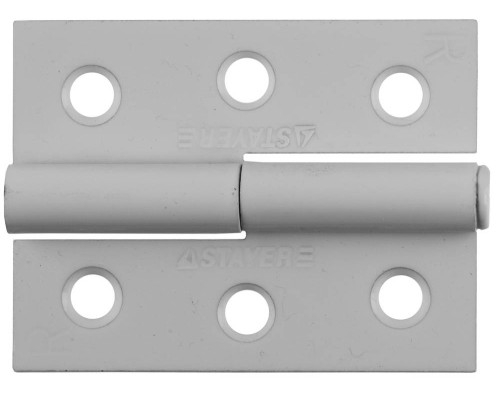 Карточная петля 65x48x2.0 мм, разъемная, правая, цвет белый STAYER 37613-65-2R