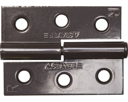 Карточная петля 65x48x2.0 мм, разъемная, правая, цвет коричневый STAYER 37613-65-3R