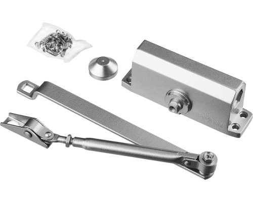 Дверной доводчик MAXComfort, до 80 кг, цвет серебро STAYER 37915-80