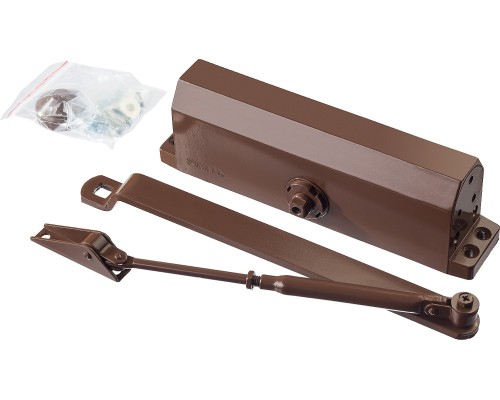 Дверной доводчик MAXComfort, до 100 кг, коричневый серебро STAYER 37917-100