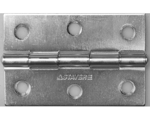 Карточная петля 75x50x1.6 мм, цвет белый цинк STAYER 37611-75-1