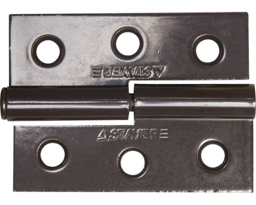 Карточная петля 65x48x2.0 мм, разъемная, левая, цвет коричневый STAYER 37613-65-3L