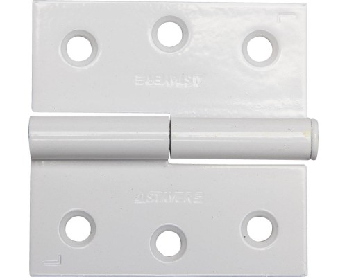Карточная петля 75x75x2.4 мм, разъемная, левая, цвет белый STAYER 37613-75-2L