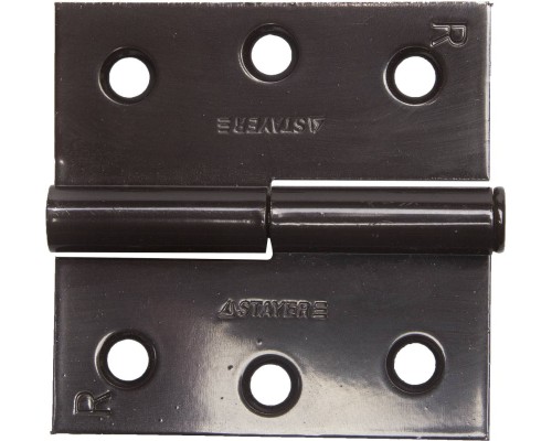 Карточная петля 75x75x2.4 мм, разъемная, правая, цвет коричневый STAYER 37613-75-3R