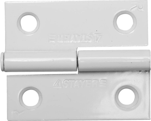 Карточная петля 50x43x1.8 мм, разъемная, правая, цвет белый STAYER 37613-50-2R