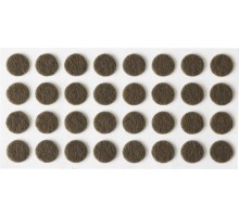 Мебельные накладки d 10 мм, самоклеящиеся, фетровые, 32 шт, коричневые STAYER 40910-10