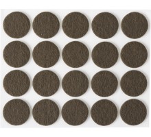 Мебельные накладки d 22 мм, самоклеящиеся, фетровые, 20 шт, коричневые STAYER 40910-22